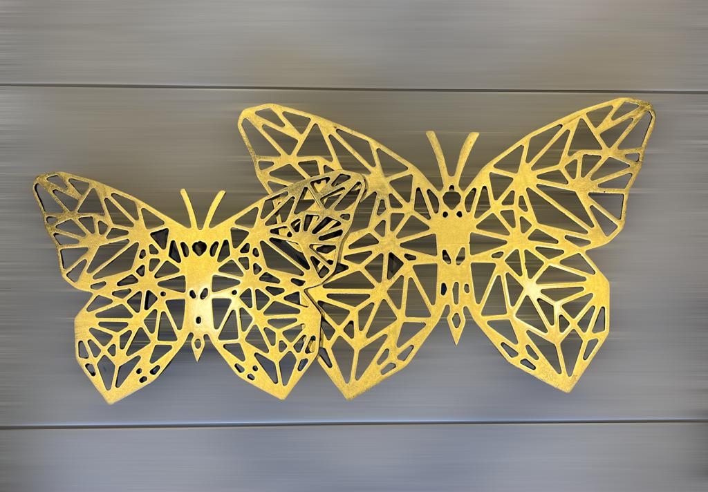 Set mariposas decorativas dorado viejo (PRECIO SET 3 UNIDADES)